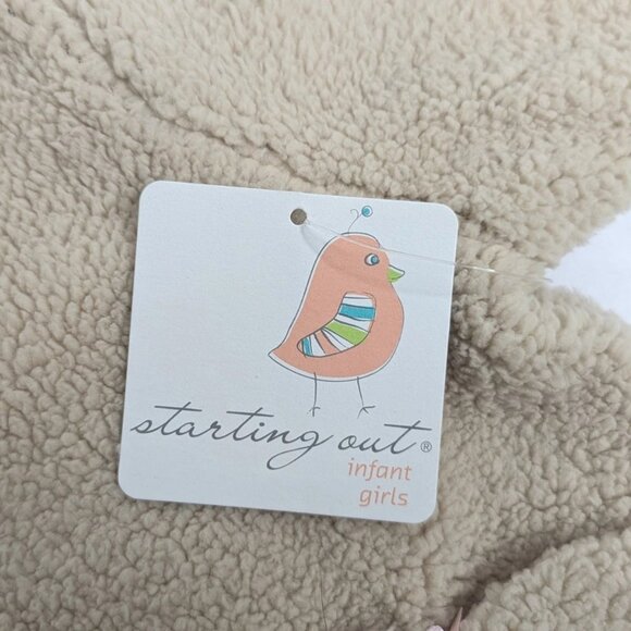 Starting Out Infant Girls 12M Fleece Jacket Hood Bear Ears & Pockets Pink NWT - Picture 10 of 10